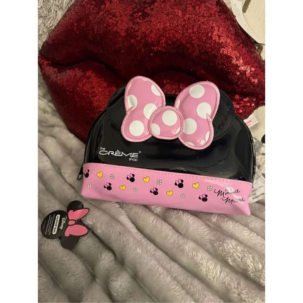 The creme shop x disney Minnie mouse travel storage pouch bag case beauty cute